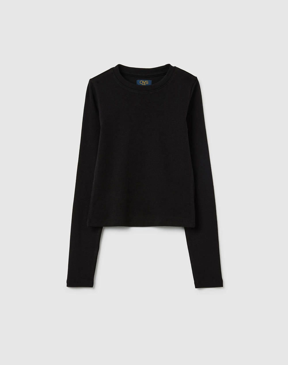 OVS T-SHIRT L/S SOLID 2448754-BLACK BEAUTY Black