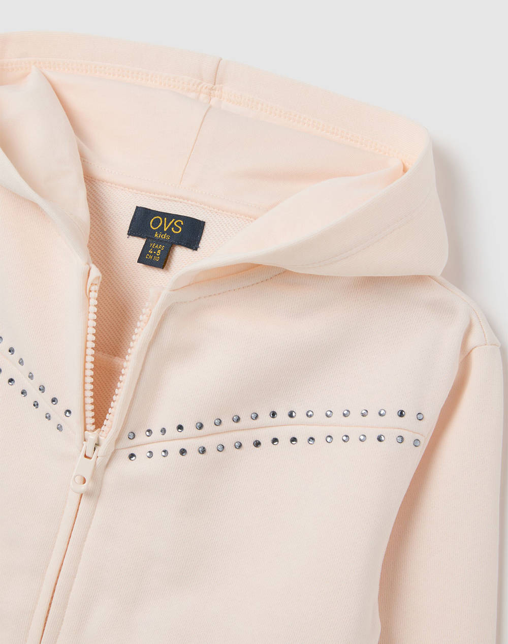 OVS HOODIE FULL ZIP W/FRINGES 2402784-DELICACY LightPink φωτογραφία