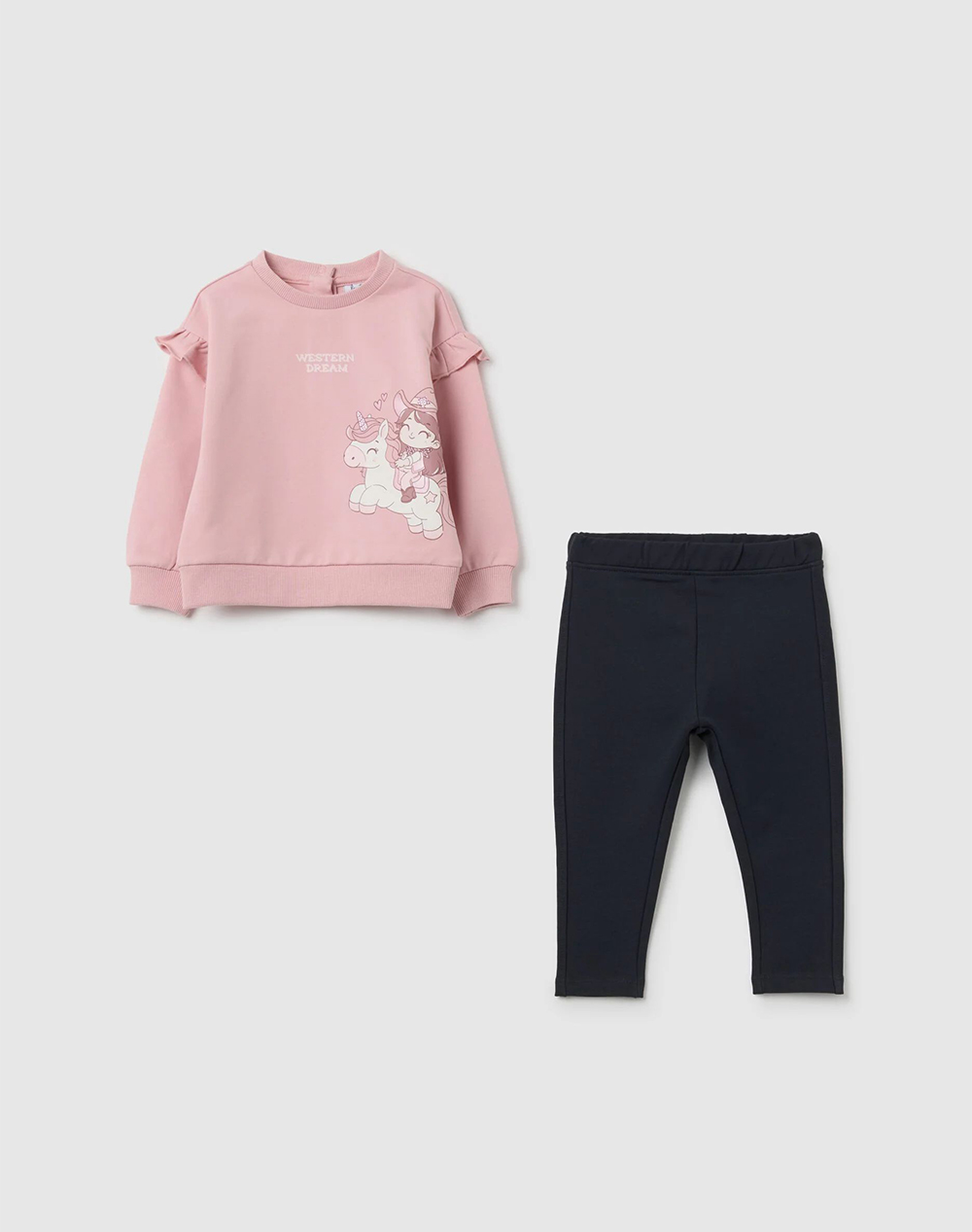 OVS JOGGING SET W/UNICORN 2396167-BLEACHED MAUVE Multi