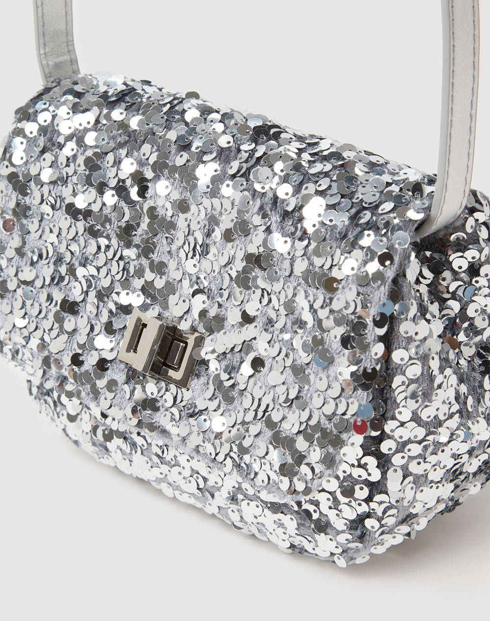 OVS BAG SEQUINS 2455030-SILVER GRAY MetallicSilver φωτογραφία