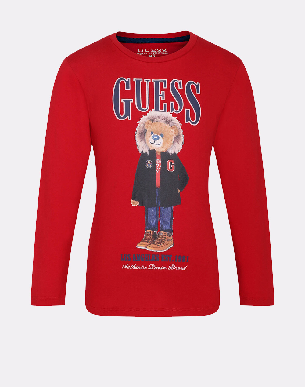 GUESS LS T-SHIRT ΜΠΛΟΥΖΑ ΠΑΙΔΙΚΟ BOY N5BI04I3Z14-G532 Red