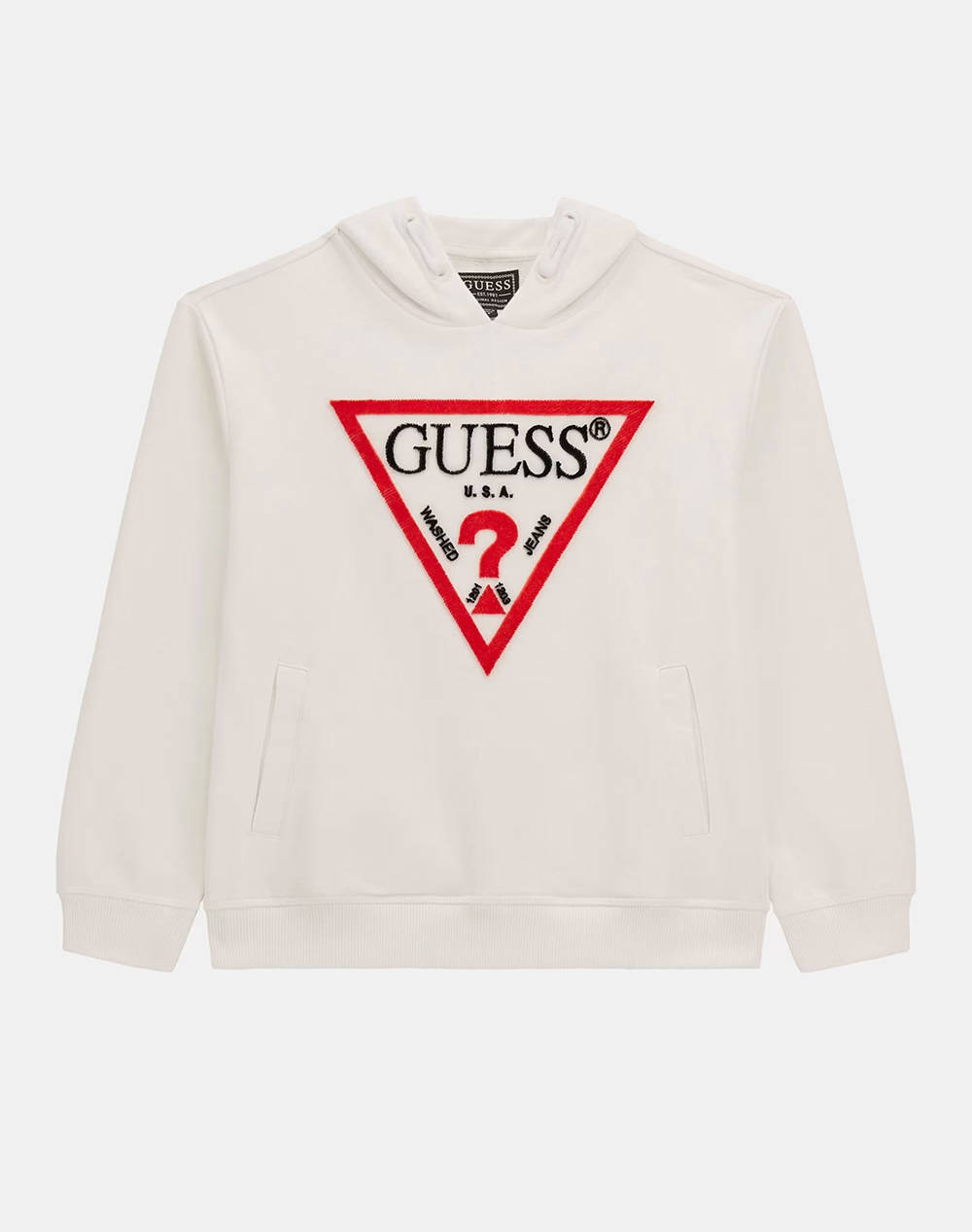 GUESS HOODED LS ACTIVE TOP - MID ORG. CO FRENCH TERRY 340 ΦΟΥΤΕΡ ΠΑΙΔΙΚΟ BOY L4RQ23KAD74-G011 White