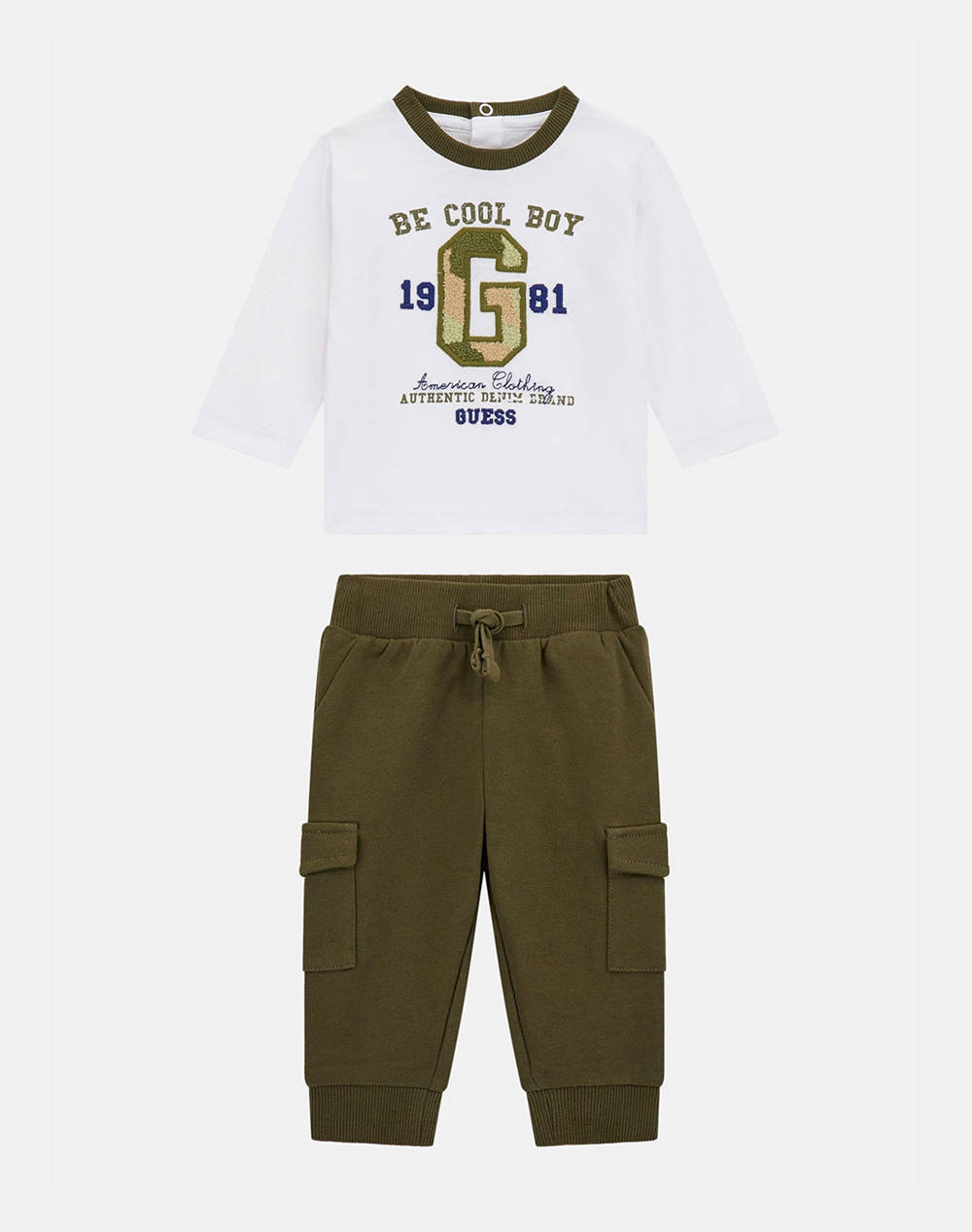 GUESS GUESS SET LS T-SHIRT + CARGO JOGGER ΣΕΤ ΠΑΙΔΙΚΟ BOY I5YG06K8HM4-G011 White
