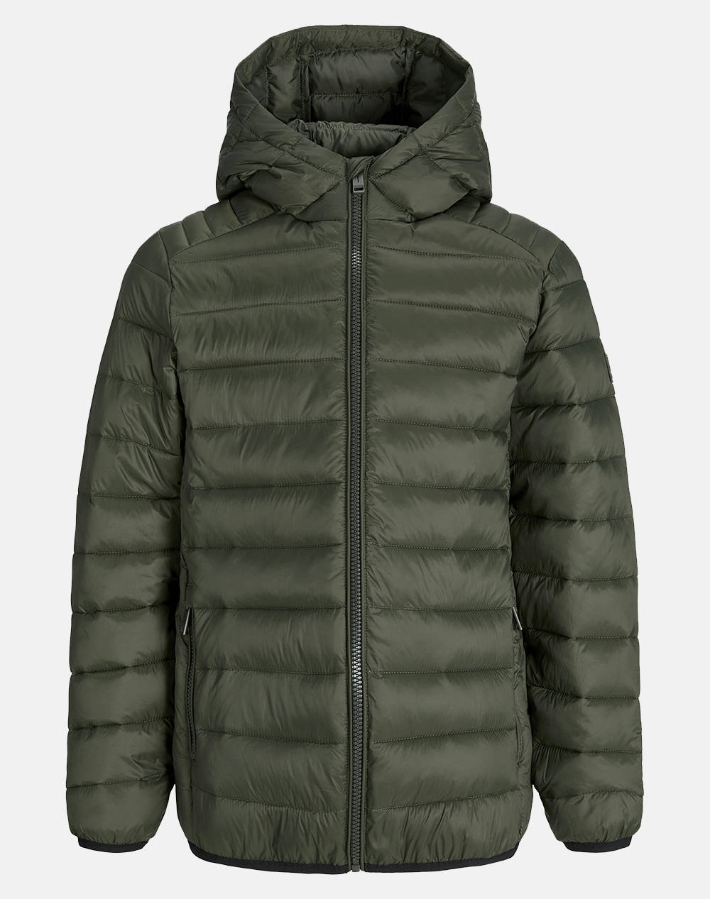 JACK&JONES JACK&JONES JJEBRADLEY LIGHT PUFFER HOOD JNR 12280991-ROSIN DarkGreen