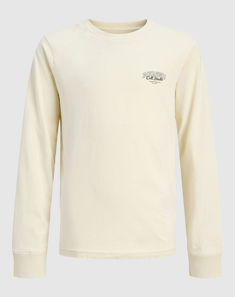 JACK&JONES JJMAKOTO TEE LS CREW NECK JNR 12279650-Antique White Cream