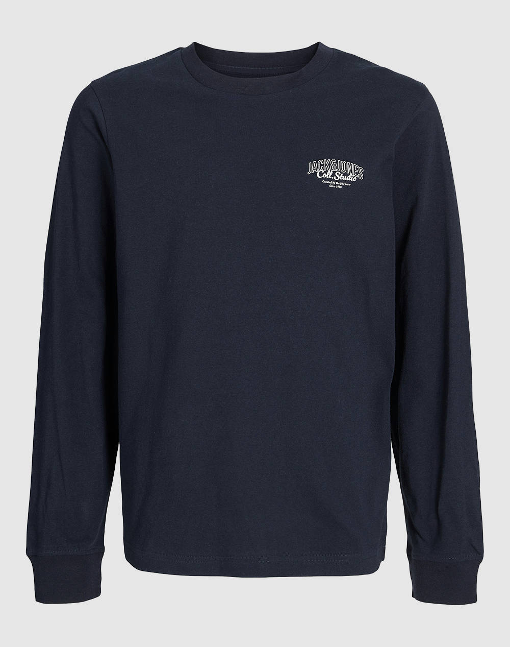 JACK&JONES JJMAKOTO TEE LS CREW NECK JNR 12279650-Sky Captain DarkBlue