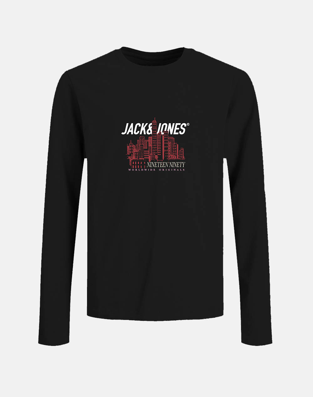 JACK&JONES JORYORK TEE LS CREW NECK FST JNR 12288451-BlackJNR Black