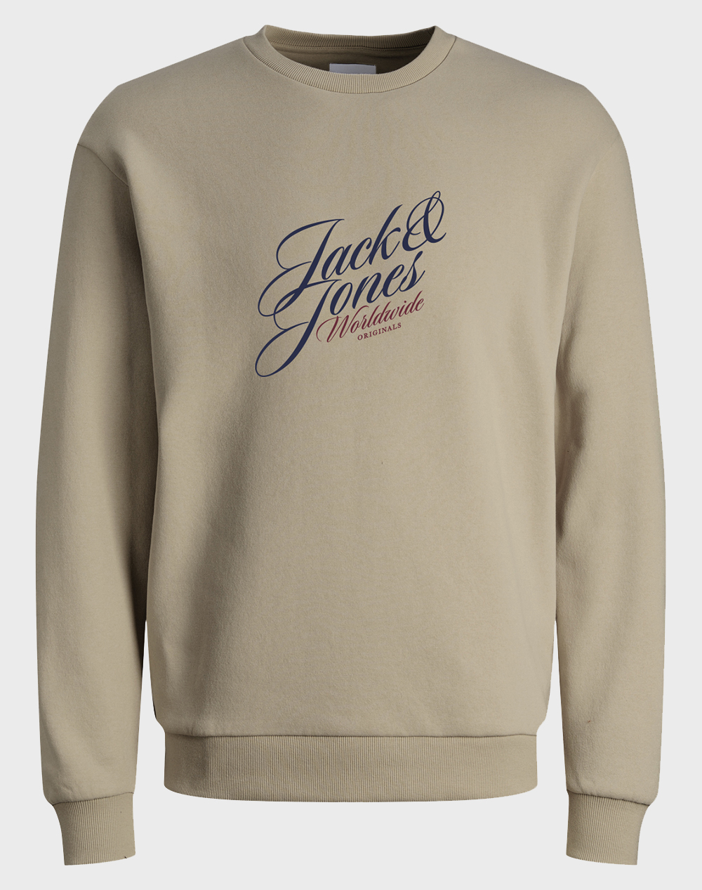 JACK&JONES JORINWOOD SWEAT CREW NECK FST JNR 12288441-Antique White Biege