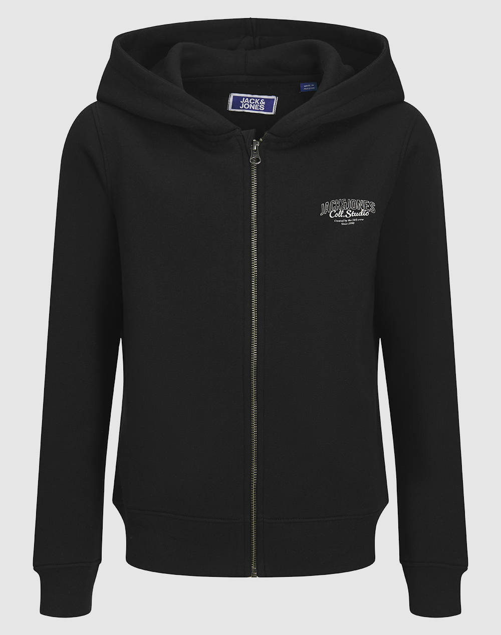 JACK&JONES JACK&JONES JJMAKOTO SWEAT ZIP HOOD JNR 12279586-BLACK Black