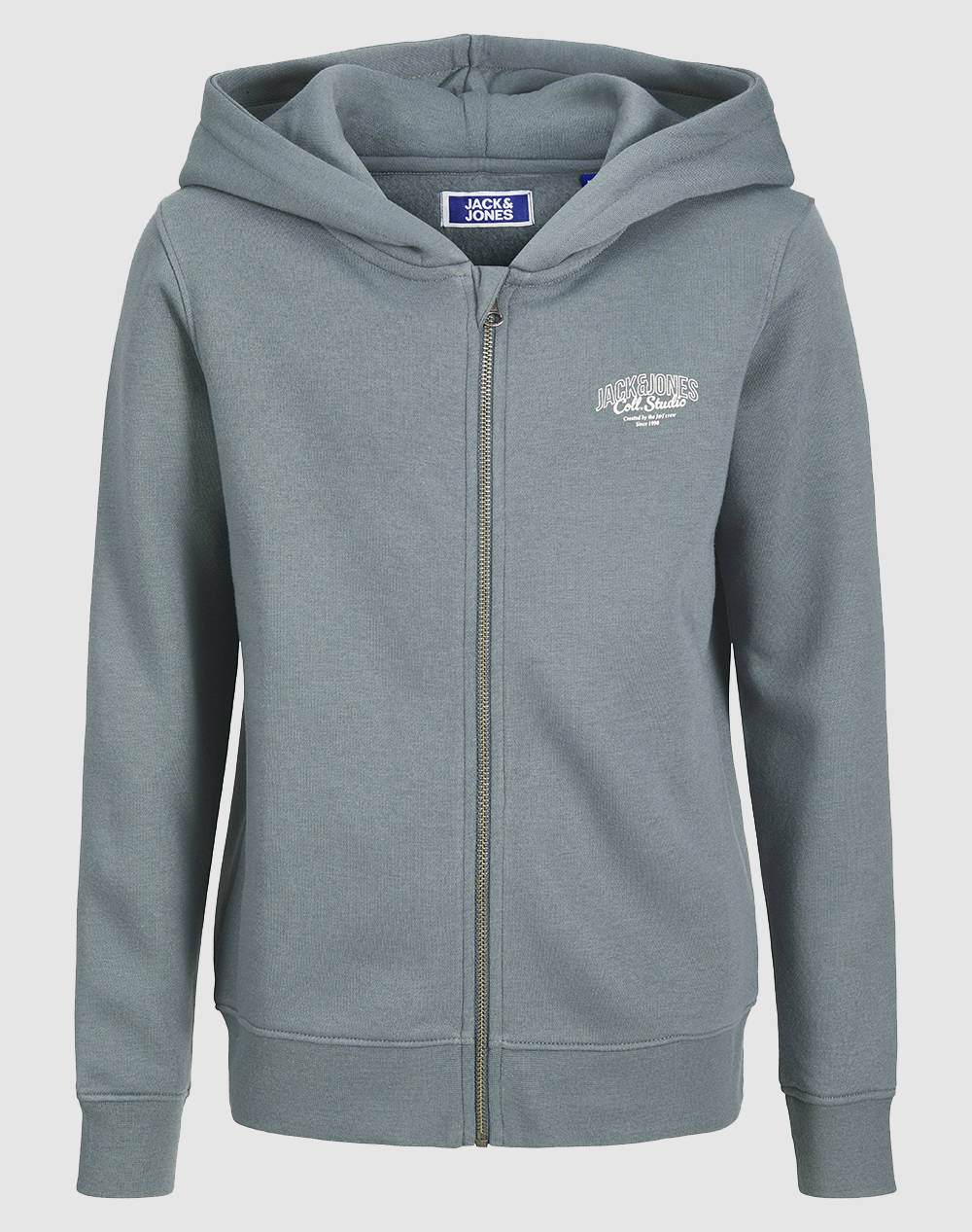 JACK&JONES JACK&JONES JJMAKOTO SWEAT ZIP HOOD JNR 12279586-Stormy Weather SteelBlue