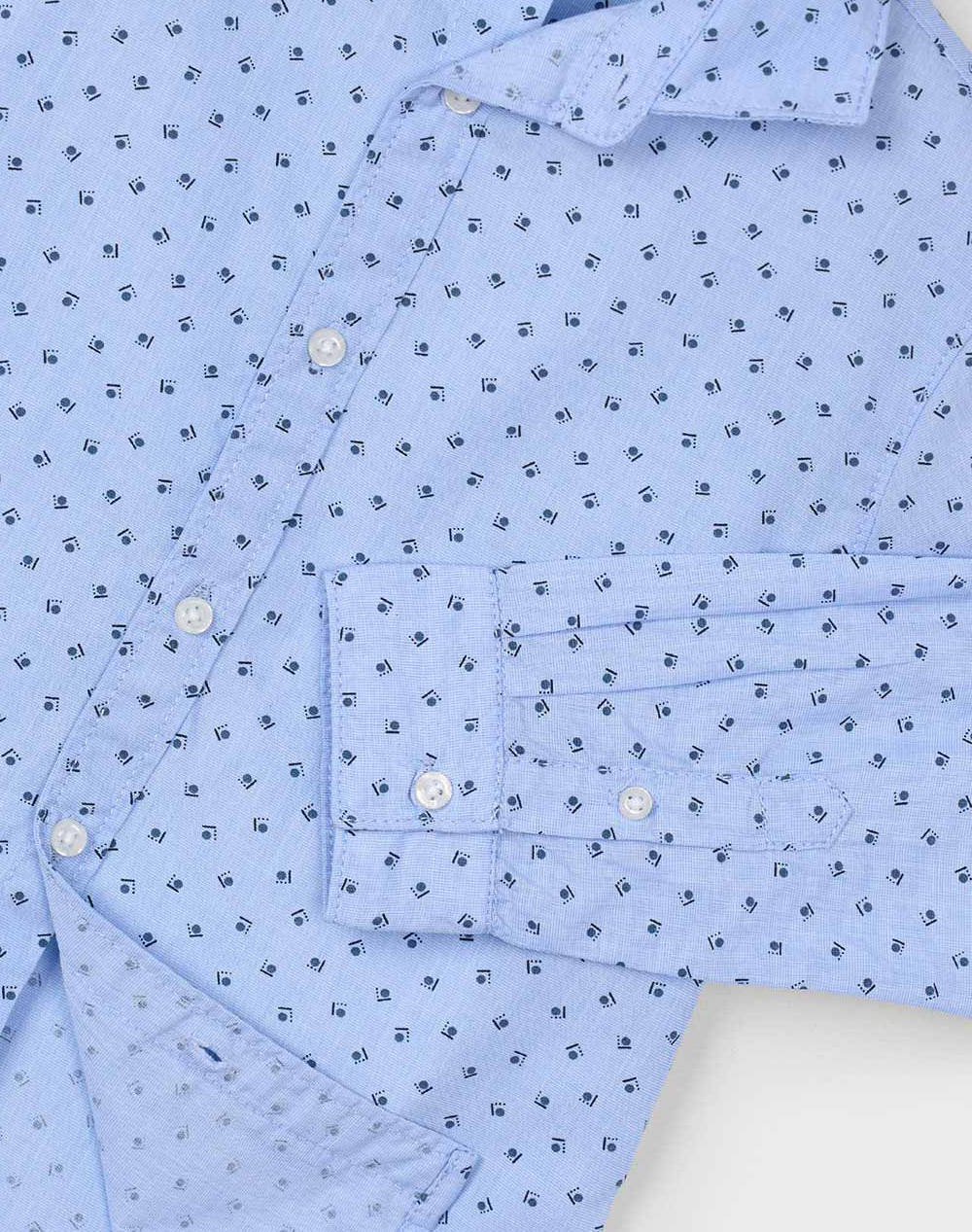 MAYORAL ΠΟΥΚΑΜΙΣΟ ΜΑΚΡΥΜΑΝ ΜΕ ΣΤΑΜΠΕΣ 04129-038 LightBlue φωτογραφία