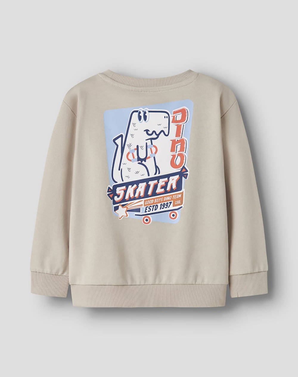 NAME IT NMMVASHA LS NREG SWEAT UNB 13246351-PeyoteSkater Dino Biege φωτογραφία