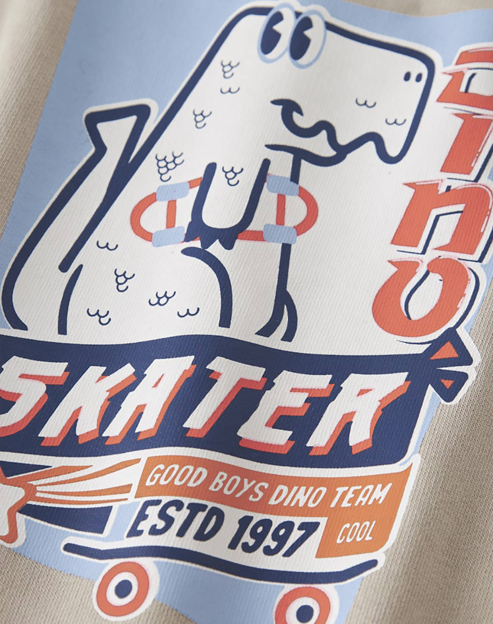 NAME IT NMMVASHA LS NREG SWEAT UNB 13246351-PeyoteSkater Dino Biege φωτογραφία