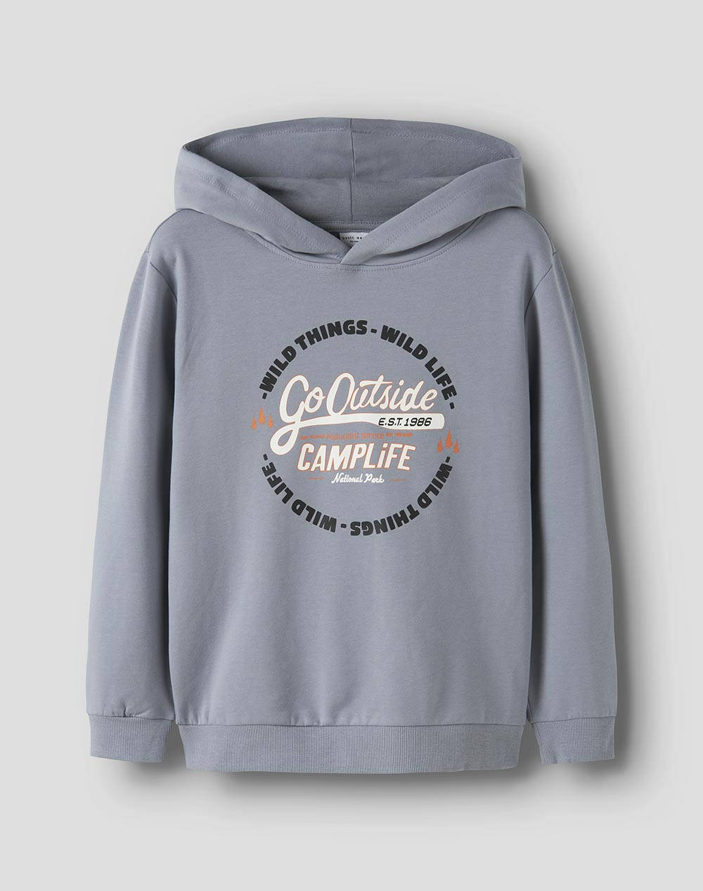 NAME IT NKMVUGO LS NREG SWEAT WH BRU 13234313-TradewindsWild LightGray