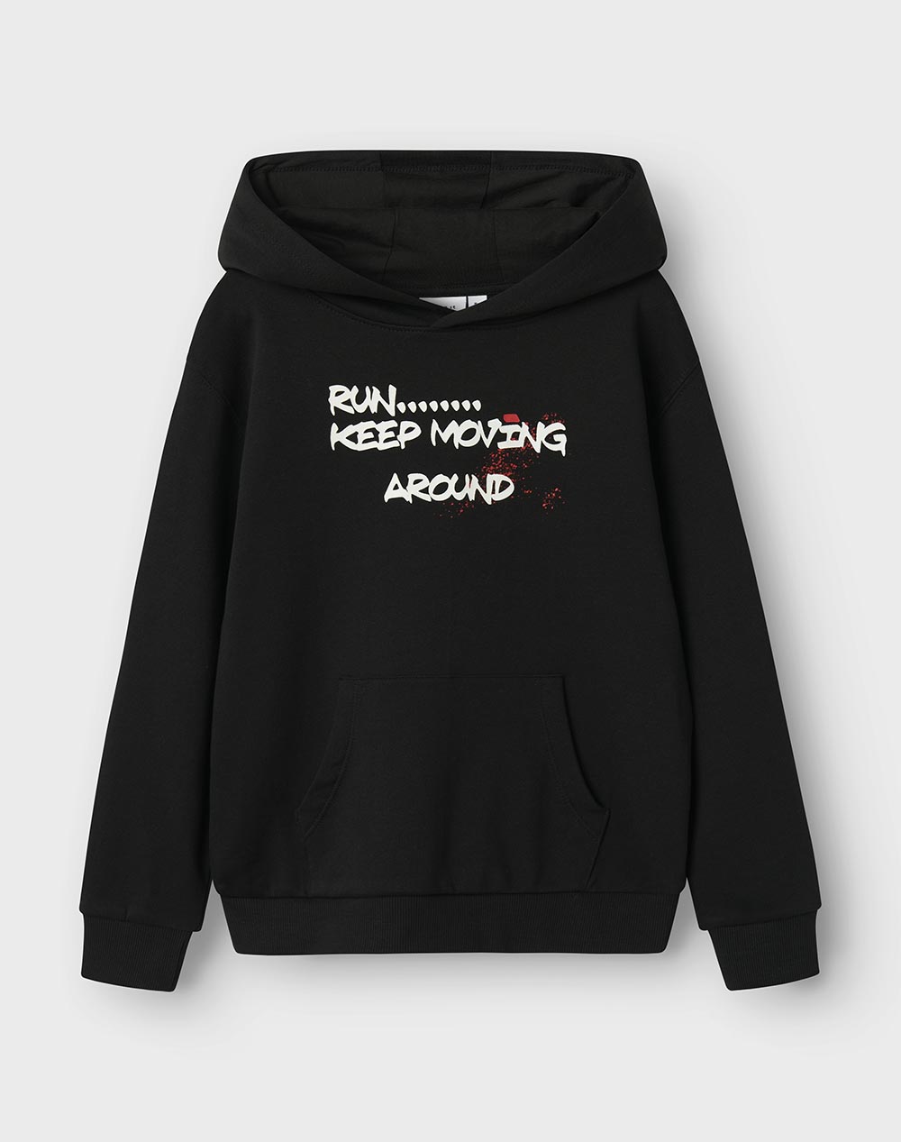 NAME IT NKMNOTUS LS NREG SWEAT WH BRU 13246698-BLACK Black