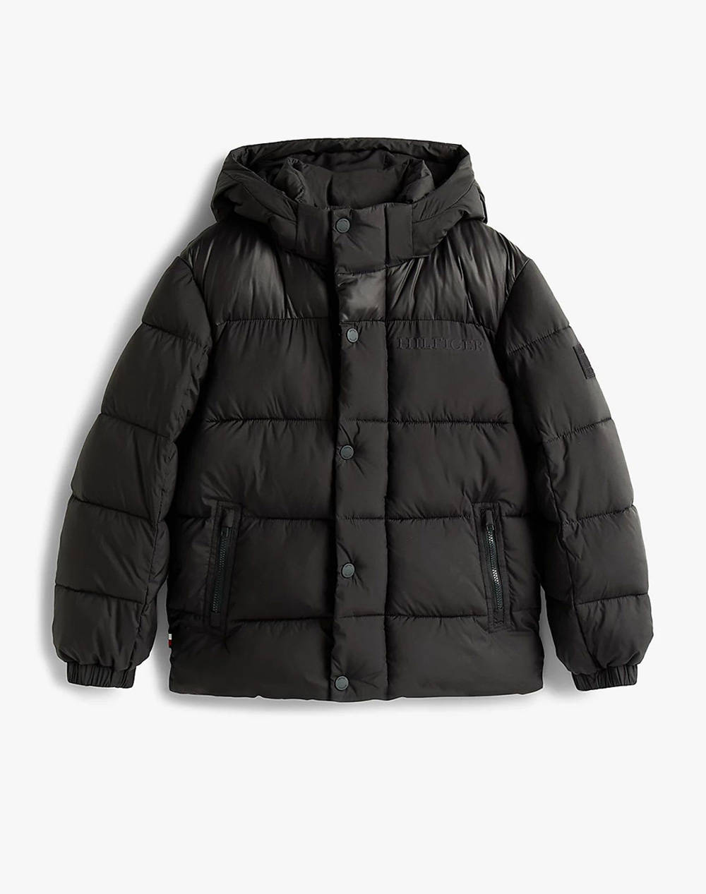 TOMMY HILFIGER MATT AND SHINE EMBOSSED JACKET KB0KB10093-8Y-16Y-BDS Black