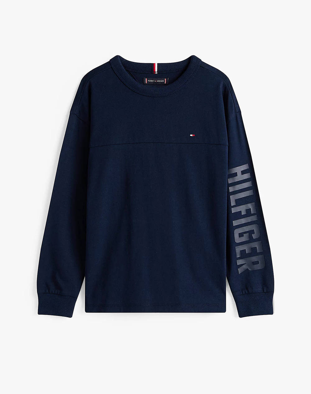 TOMMY HILFIGER TOMMY HILFIGER HILFIGER SLEEVE GRAPHIC TEE LS KB0KB09845-3Y-7Y-C1G DarkBlue