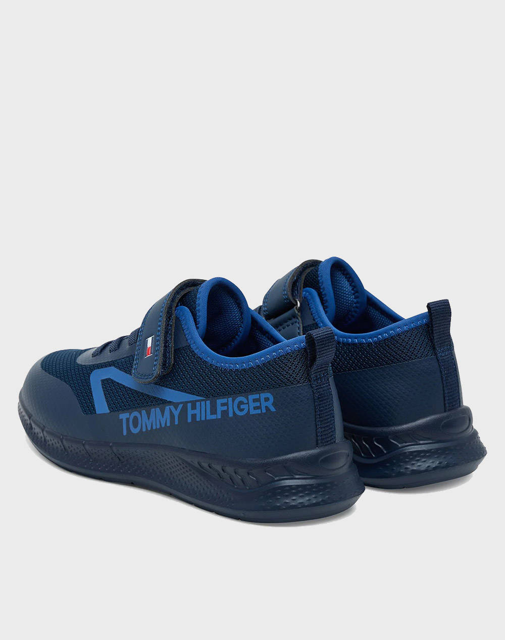 TOMMY HILFIGER LOW CUT LACE-UP/VELCRO SNEAKER T1B9-34110-1843-24-29-800 Blue φωτογραφία