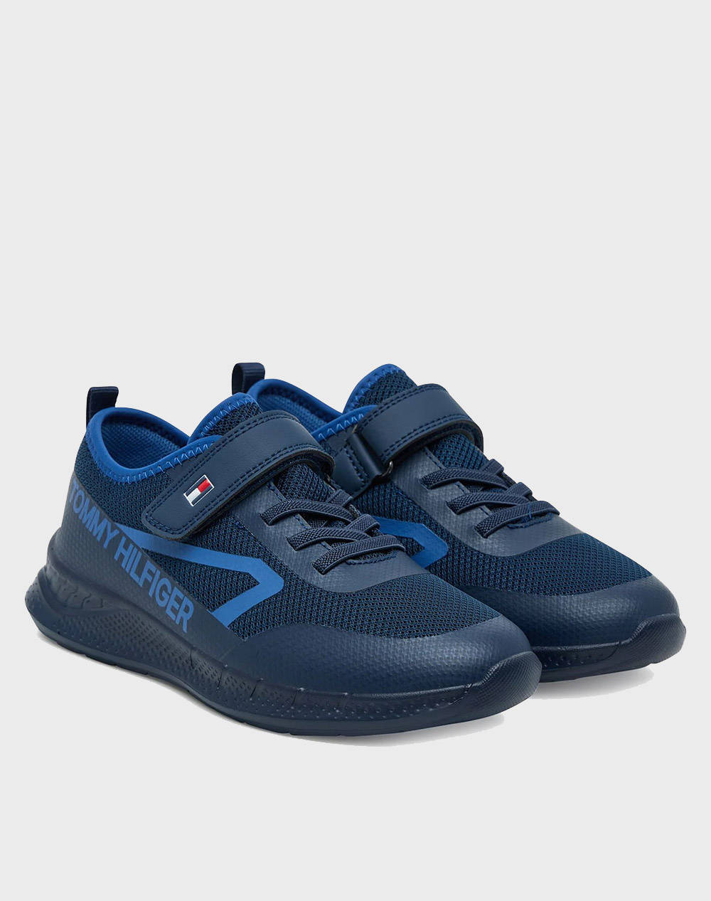 TOMMY HILFIGER LOW CUT LACE-UP/VELCRO SNEAKER T1B9-34110-1843-30-35-800 Blue φωτογραφία