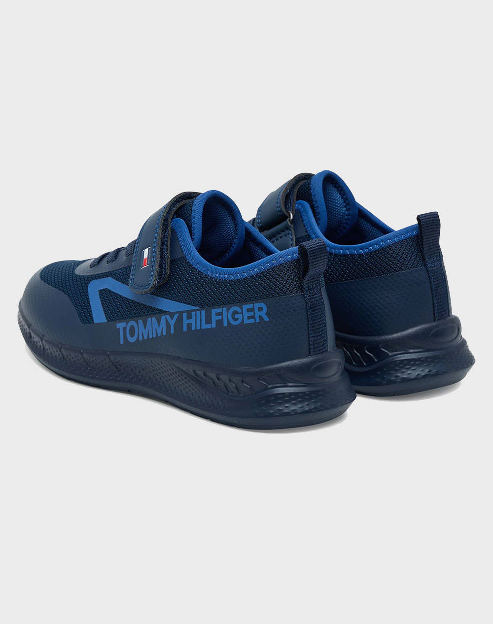 TOMMY HILFIGER LOW CUT LACE-UP/VELCRO SNEAKER T1B9-34110-1843-30-35-800 Blue φωτογραφία
