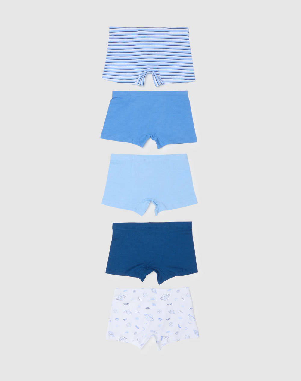 OVS PK 5 BOXER 3/10 2417403-WHITE/BLUE Blue φωτογραφία