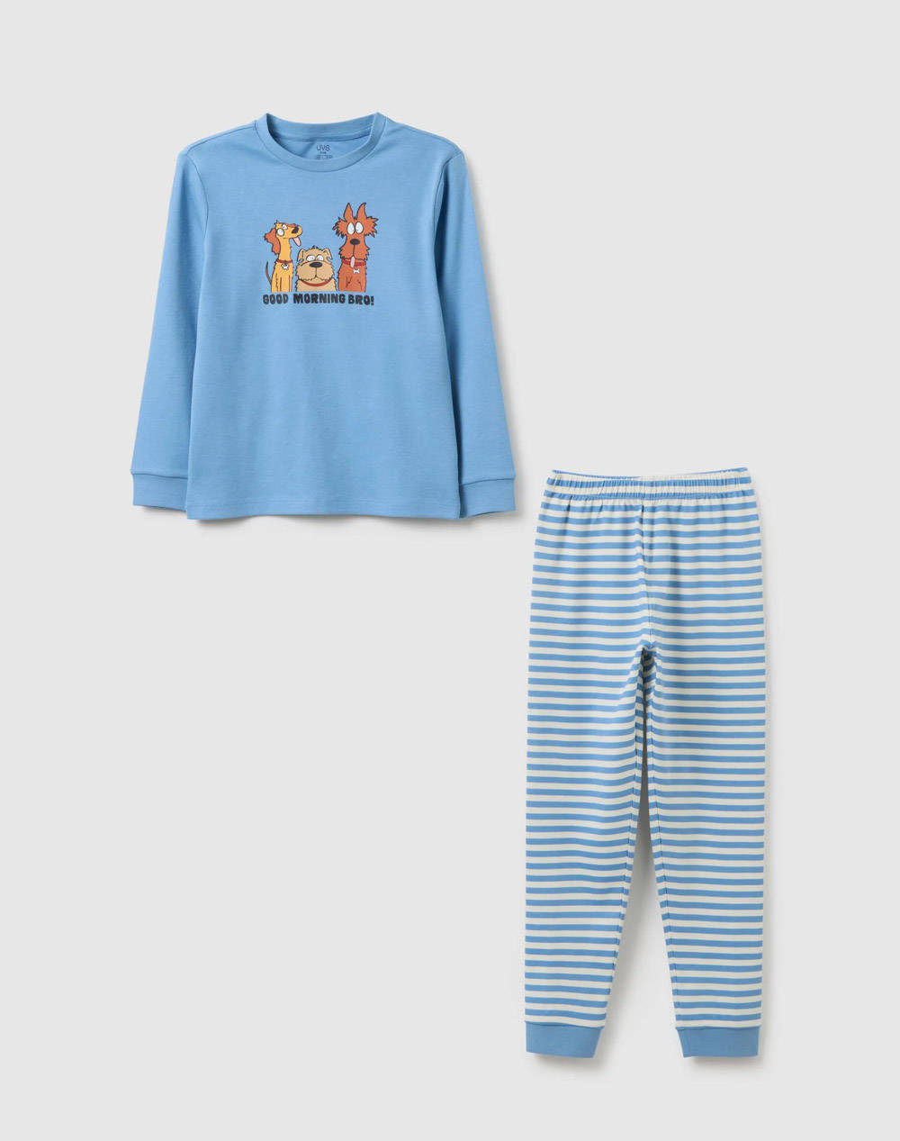OVS OVS PYJAMA SP 3/10 INTER. 2417485-BLUE/WHITE LightBlue