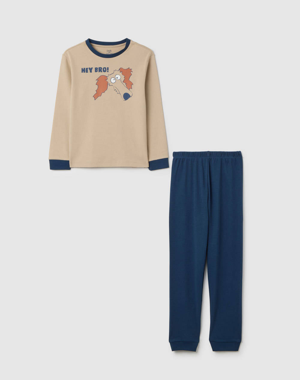 OVS OVS PYJAMA SP 3/10 INTER. 2417499-BROWN/BLUE Biege