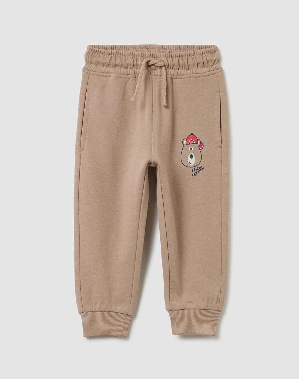 OVS OVS JOGGER W-PRINT 2-3 COL H 2443261-COBBLESTONE Brown