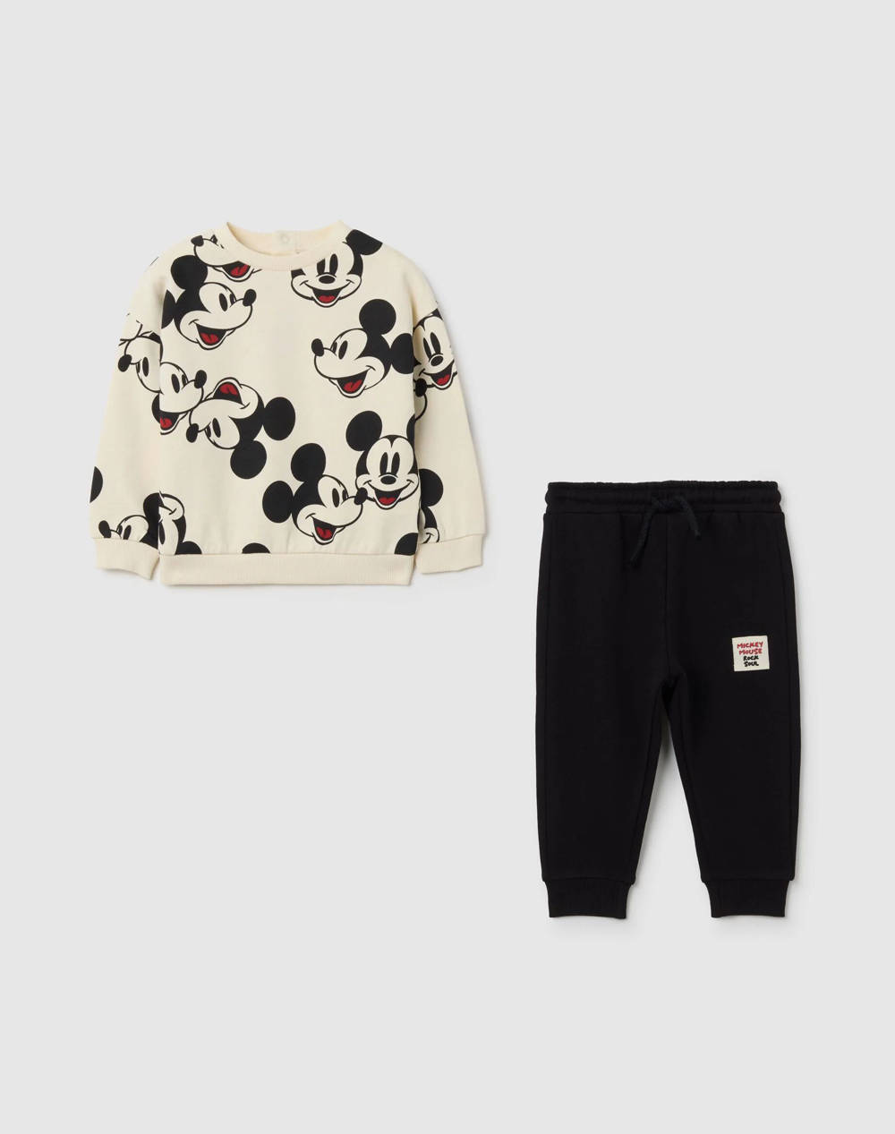 OVS OVS MICKEY AOP JOGGING SET 2447333-BUTTERCREAM Ecru