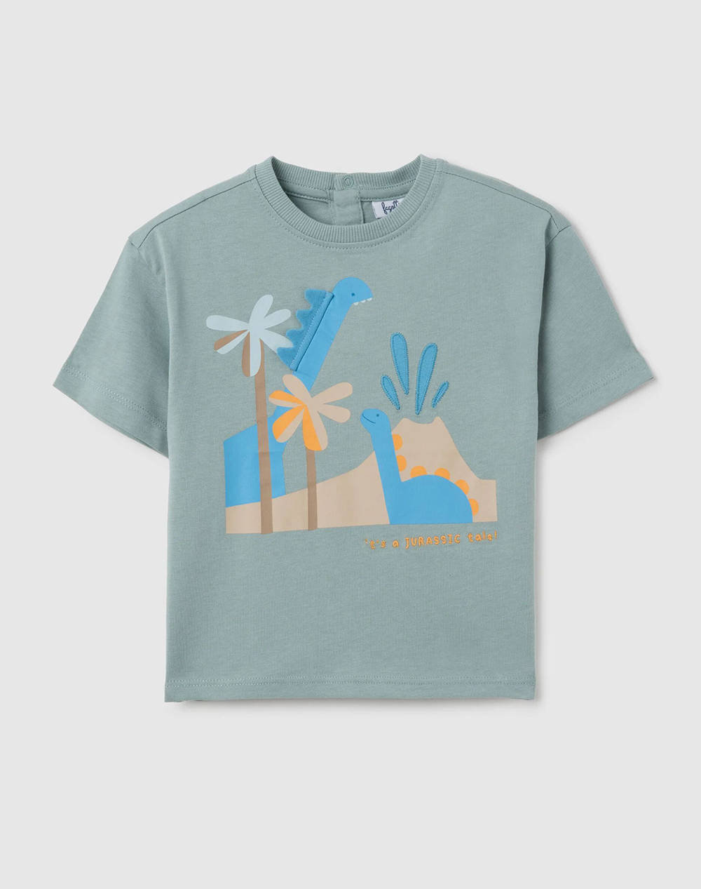 OVS T-SHIRT DINO W/APPLIC 2415085-SILVER BLUE MintGreen