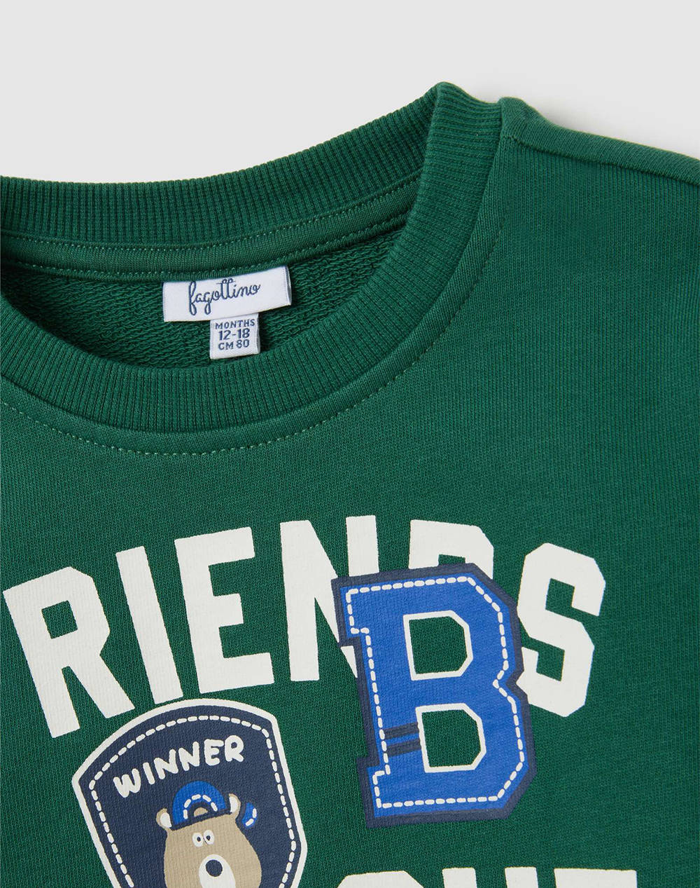 OVS SWEATSHIRT W-PRINT MOD B 2443225-HUNTER GREEN DarkGreen φωτογραφία