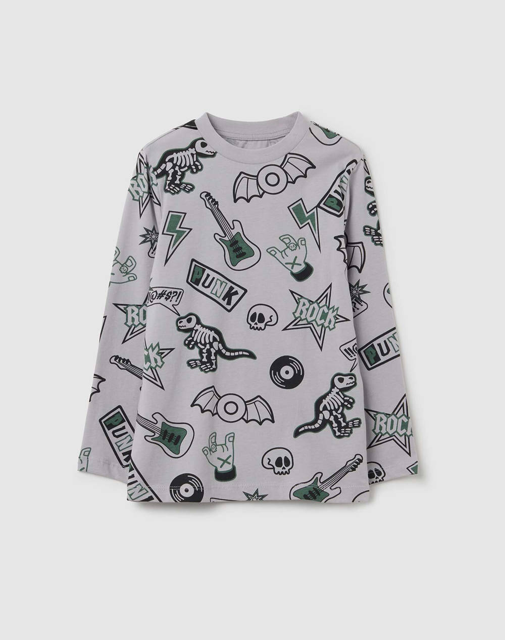 OVS LONG SLEEVE AOP 2459541-PALOMA Gray