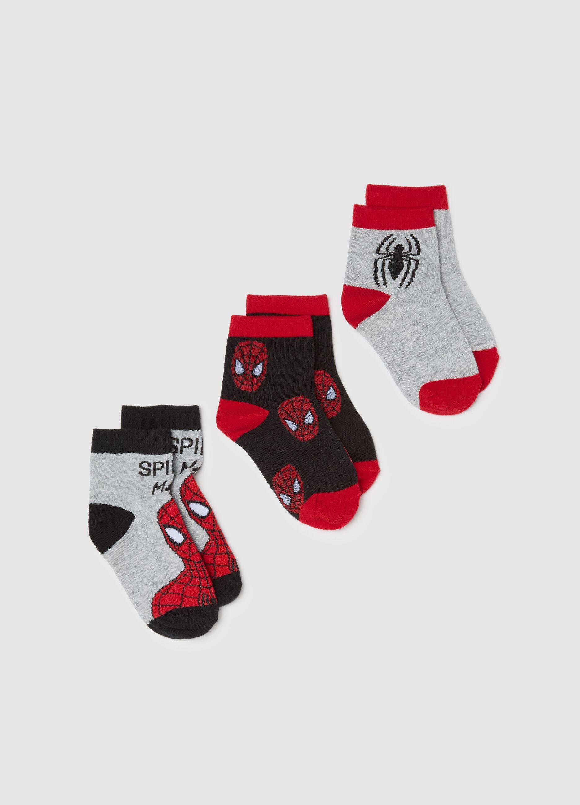 OVS OVS PK 3 SHORT SOCKS CH 2461369-RED/BLACK Multi