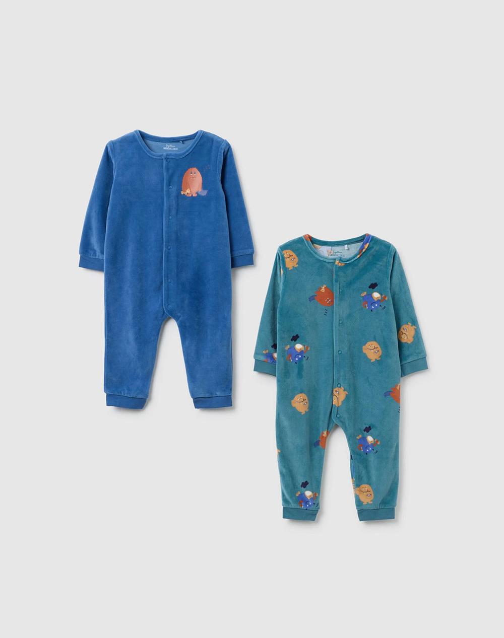 OVS OVS PK2 ROMPER VELOUR BOY 2446399-DUTCH BLUE Multi