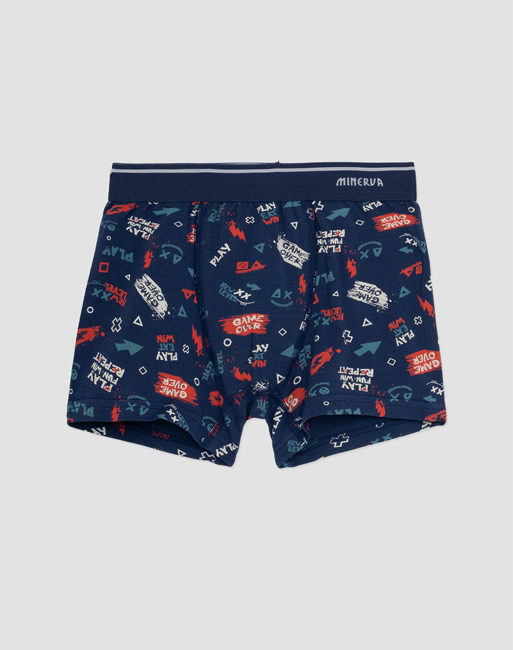 MINERVA BOXER ΑΓ.2PCS C/L GAME OVER 96-42684-4-10-260 Blue φωτογραφία