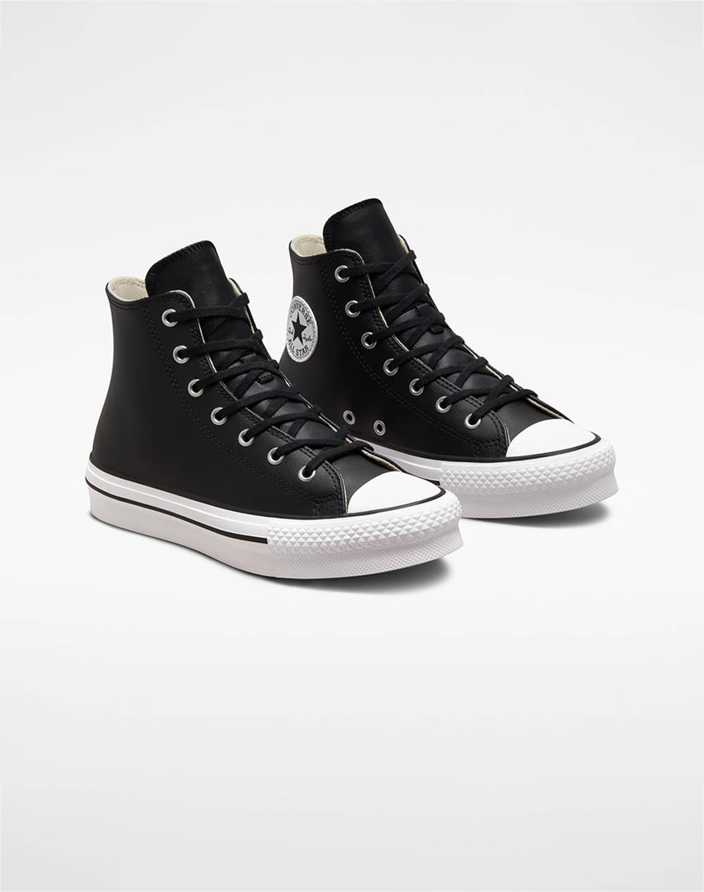 CONVERSE CHUCK TAYLOR ALL STAR EVA LIFT LEATHER A02485C-001 Black φωτογραφία