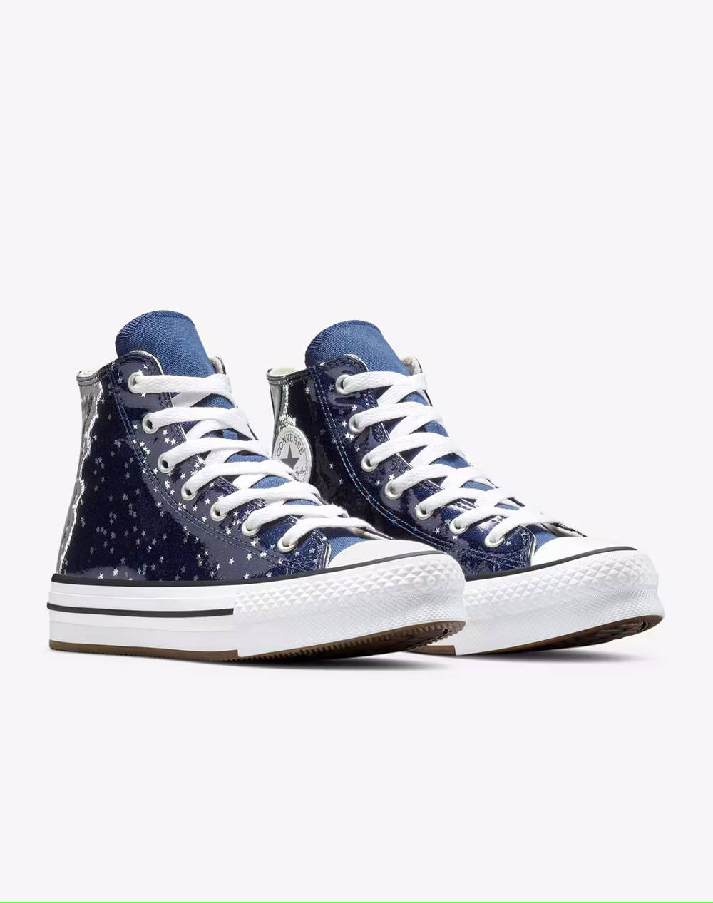 CONVERSE CHUCK TAYLOR ALL STAR EVA LIFT GLITTER PLATFORM A15575C-410 DarkBlue φωτογραφία