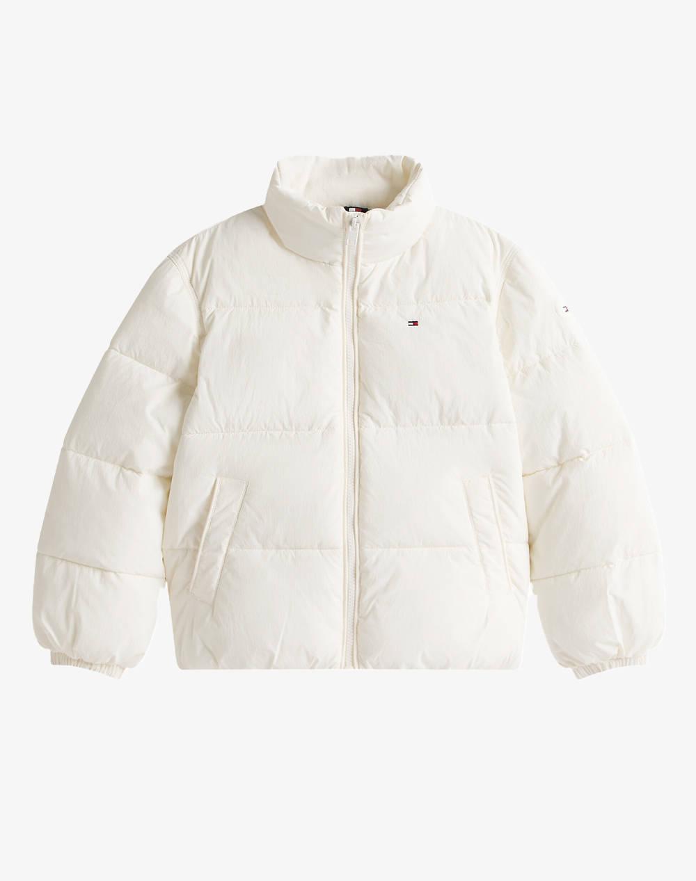 TOMMY HILFIGER FLAG PUFFER JACKET KS0KS00717-8Y-16Y-YA8 OffWhite