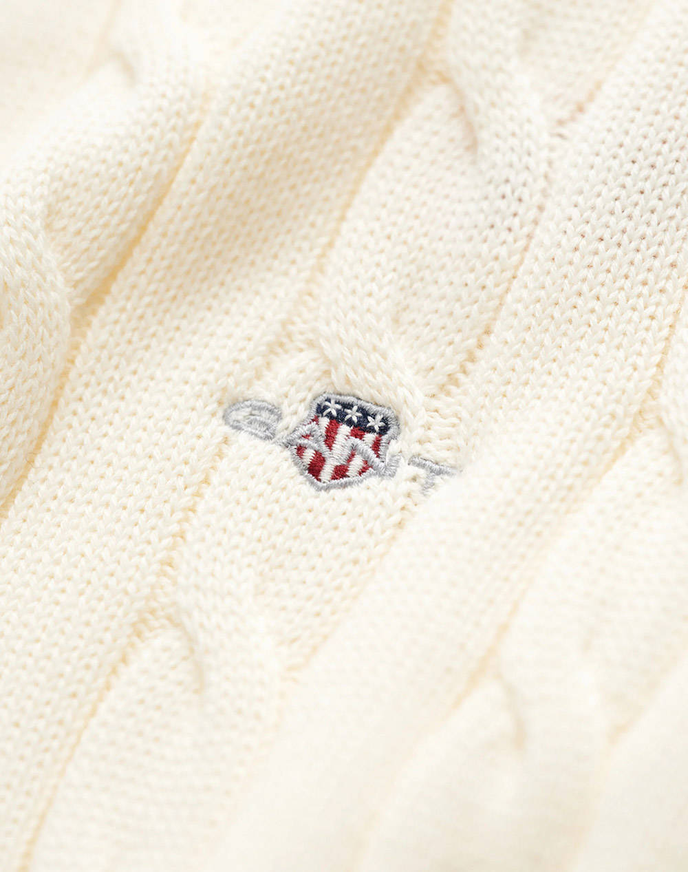 GANT ΠΟΥΛΟΒΕΡ ΜΜ COTTON CABLE HALF ZIP 3G984059-130 Cream φωτογραφία