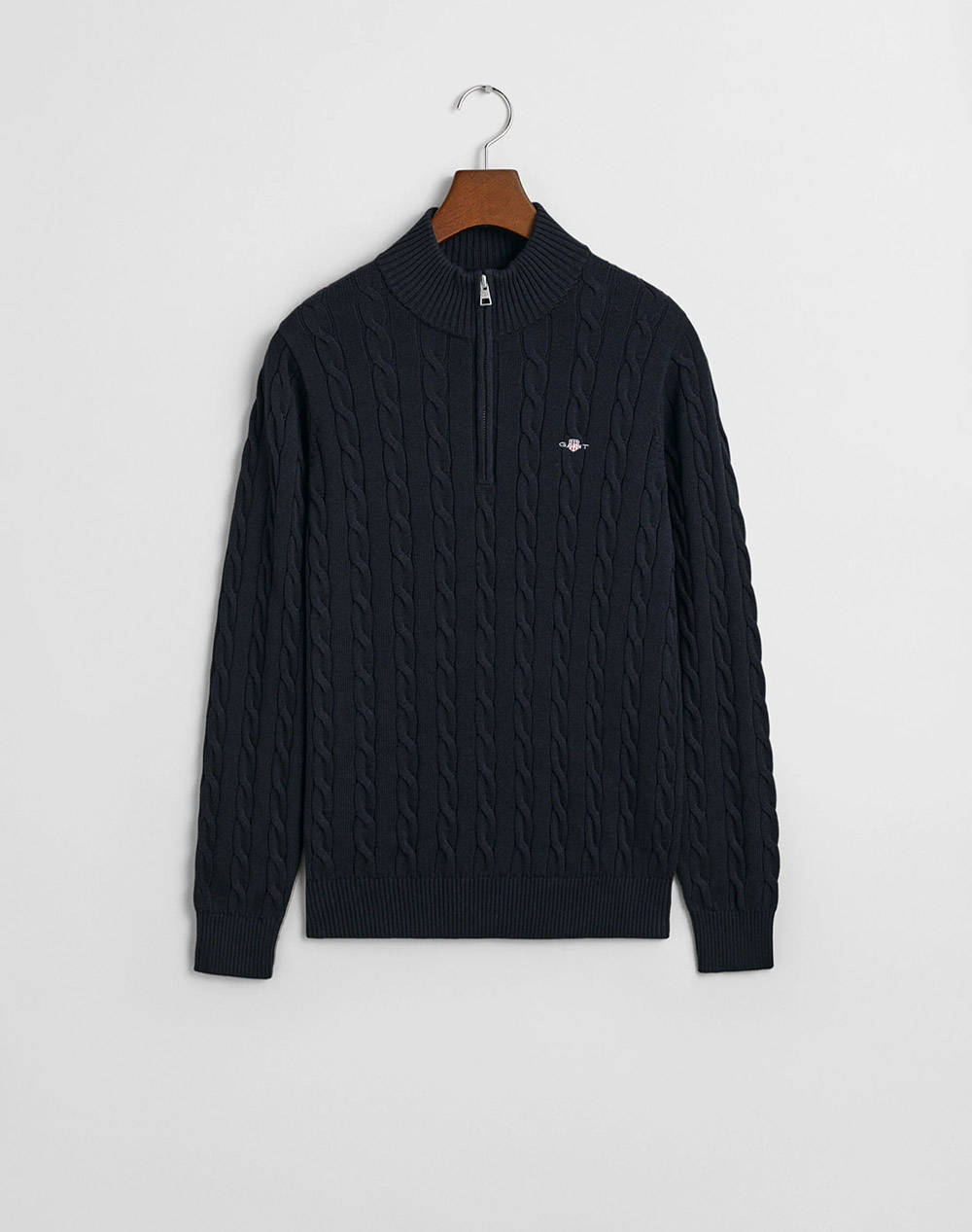 GANT GANT ΠΟΥΛΟΒΕΡ ΜΜ COTTON CABLE HALF ZIP 3G984059-433 DarkBlue