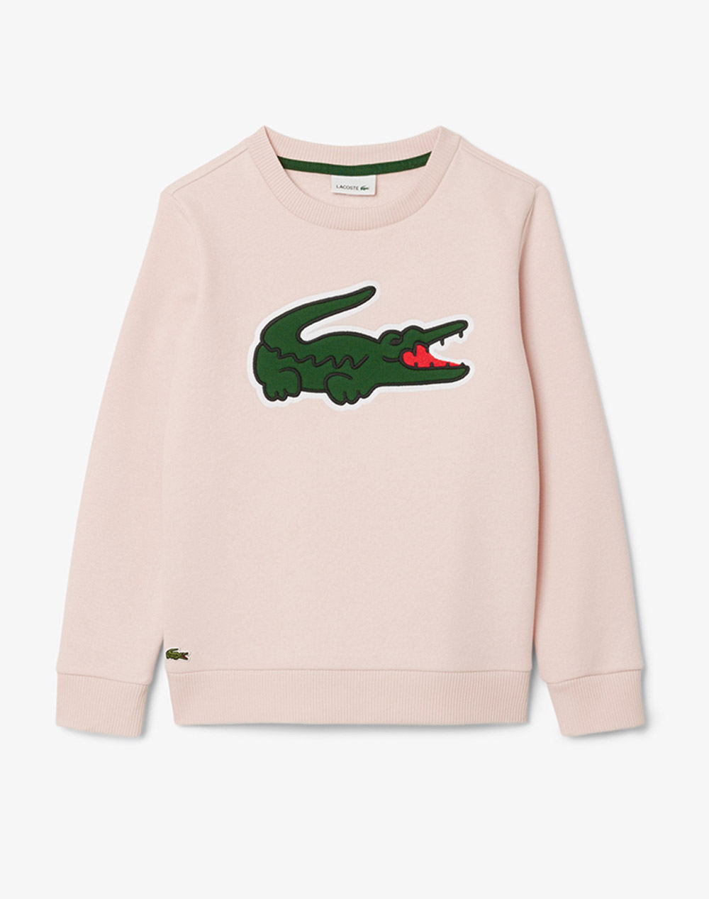 LACOSTE ΜΠΛΟΥΖΑ ΦΟΥΤΕΡ ΜΜ PIQUE APPLIQUE FLEECE CREW 3SJ0964-ADY LightPink