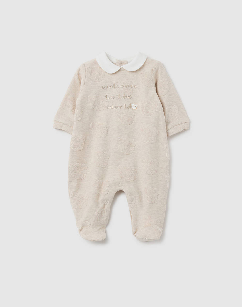 OVS OVS ROMPER TERRY DEVORE'' 2395304-BEIGE MELANGE Biege