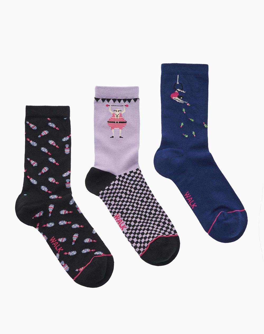 WALK WALK ΠΑΙΔΙΚΕΣ ΚΑΛΤΣΕΣ BAMBOO ΜΕ ΣΧΕΔΙΟ ΣΕΤ 3 ΖΕΥΓΗ W1814-5-MULTI Multi