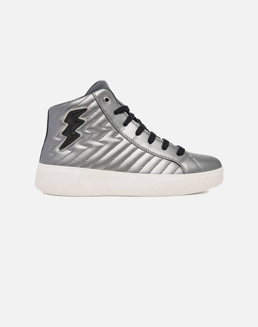 GEOX J MIKIROSHI C - PEARL.SYNT.LEA J56DVE000NFC1009 28-35-C1009 MetallicSilver