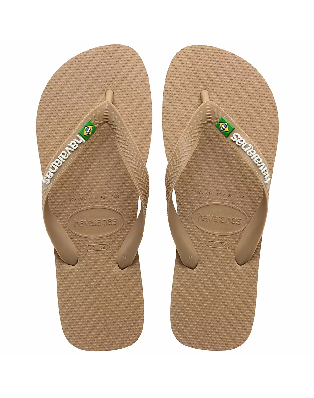 Havaianas Hav Brasil Logo 4110850-03581 Biege Γυναικεία παπούτσια Σαγιοναρες Politikos Shop Πολιτικός