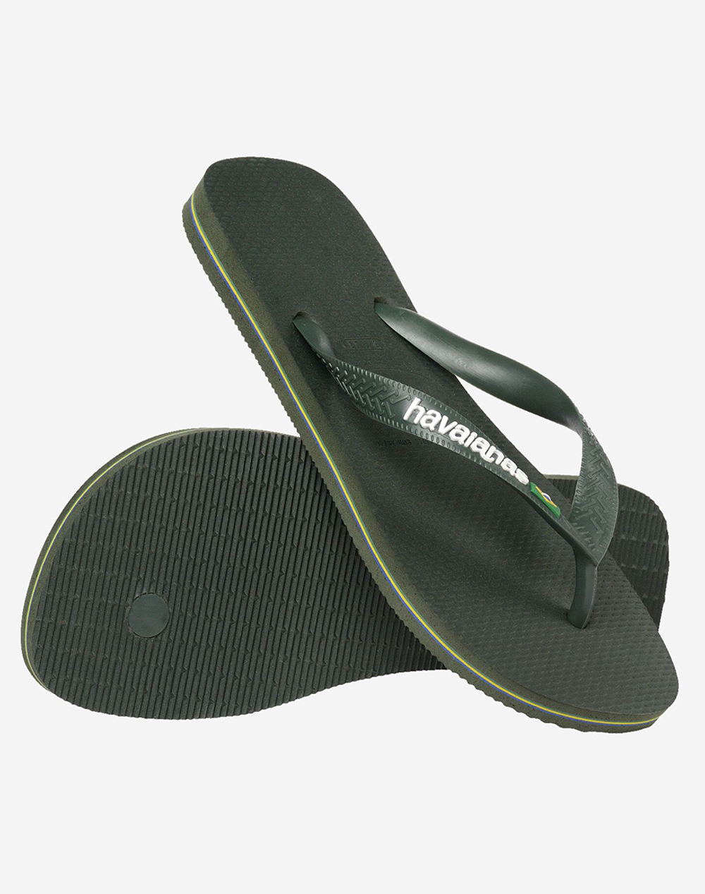 Havaianas Hav Brasil Logo 4110850-05983 Olive Γυναικεία παπούτσια Σαγιοναρες Politikos Shop Πολιτικός