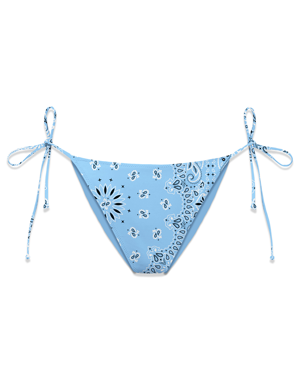 MC2 VIRGO-NORMAL COVERAGE BOTTOM WITH SELF- TIE FASTENINGS-BANDANNA ROUND 31 VIR0001-03136L-03136L LightBlue