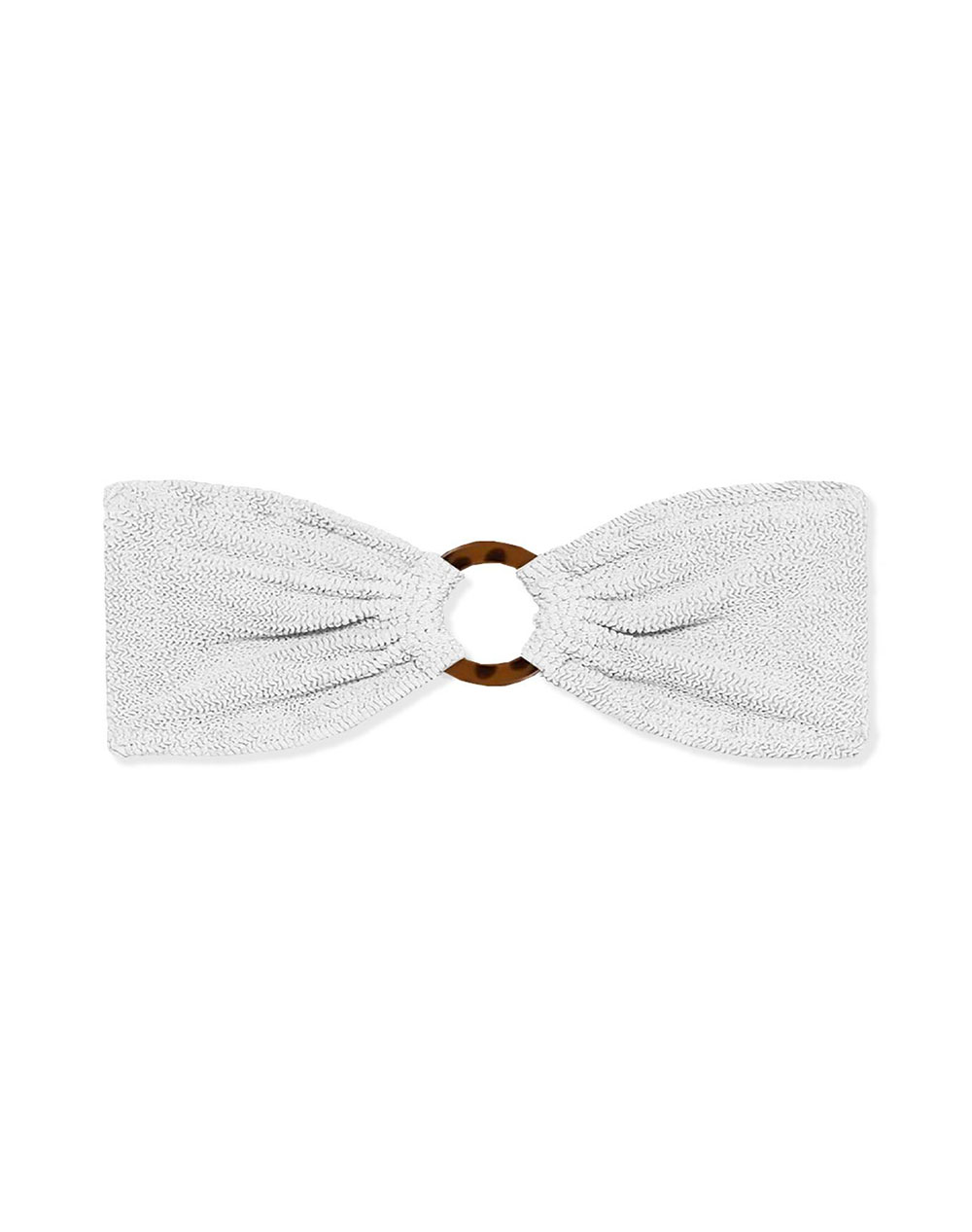 MC2 YULIA W-CRINKLE BANDEAU TOP WITH CENTRAL LOOP-CRINKLE 01 RING YUL0002-08636L-08636L OffWhite