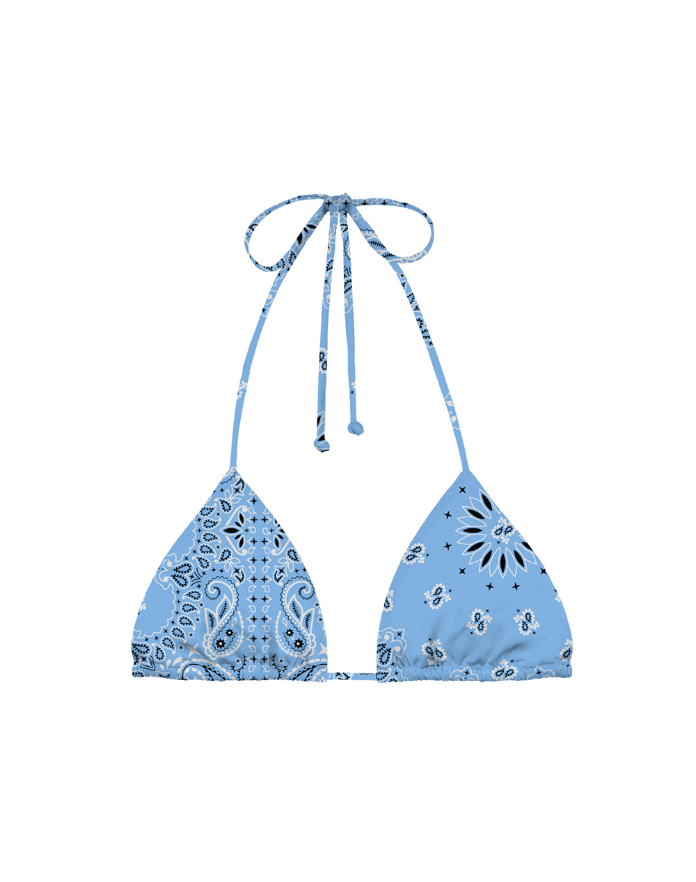 MC2 LEAH-FULL ADJUSTABLE TRIANGLE BIKINI TOP WITH REMOVABLE PADDING-BANDANNA ROUND 31 LEH0001-03136L-03136L LightBlue