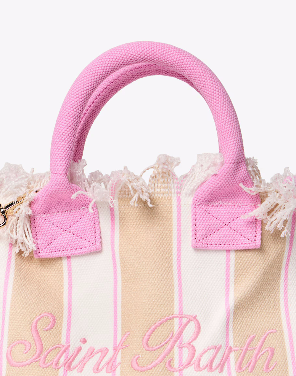 Mc2 Colette-Hand Bag With Strap-Sb Beach Stripes 1121 Emb Col0001-02596L-02596L Pink Γυναικεία αξεσουάρ τσάντες Politikos Shop Πολιτικός